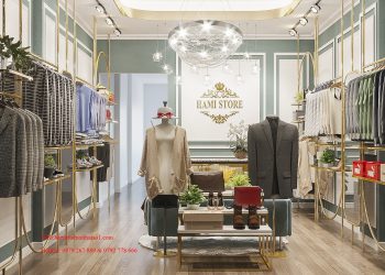 Thiết kế shop quần áo nam nữ đẹp – Thiết kế cửa hàng quần áo diện tích nhỏ