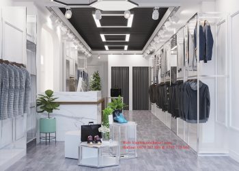 Thiết thiết kế shop thời trang nam đơn giản, lịch lãm