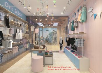 Thiết kế shop quần áo trẻ em – Cách trang trí shop quần áo trẻ em đẹp