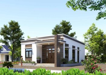 Mặt tiền nhà cấp 4 mái thái 4 phòng ngủ