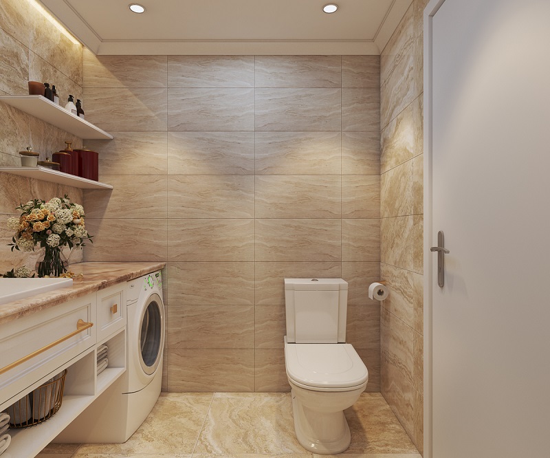Hình ảnh thi công thực tế nội thất chung cư đẹp - Nhà vệ sinh (WC)