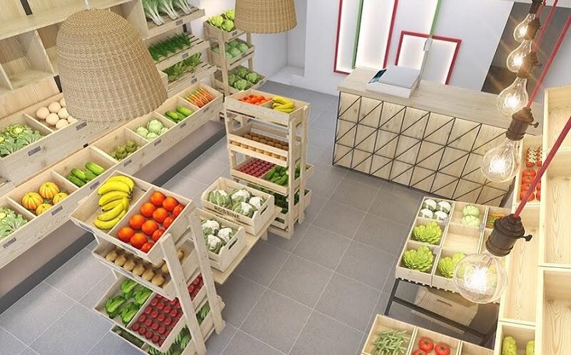 Xác định rõ phong cách cửa hàng là việc cần làm khi thiết kế và thi công cửa hàng thực phẩm sạch