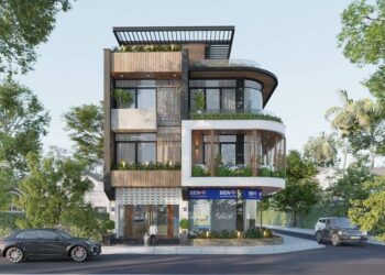 mẫu thiết kế nhà 3 tầng 1 tum đẹp